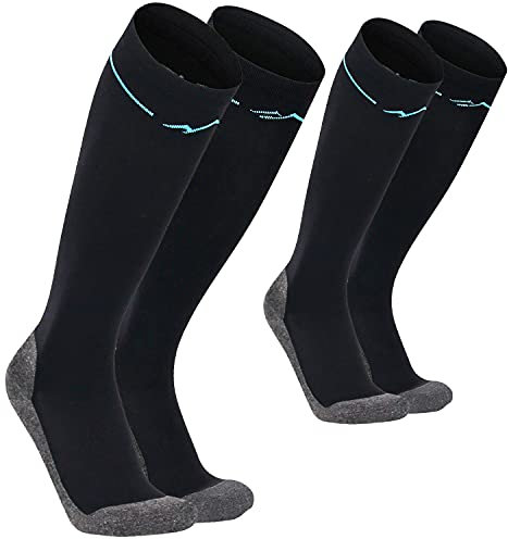 gipfelsport Kompressionssocken Schwarz (2 x Paar - Set) 45-47