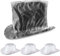 Geyoga Cowboyhut-Regenschutz, Kunststoffschutz, Cowboyhut-Abdeckungen zur Aufbewahrung, Grau, 4 Stück, Grau, X-Large