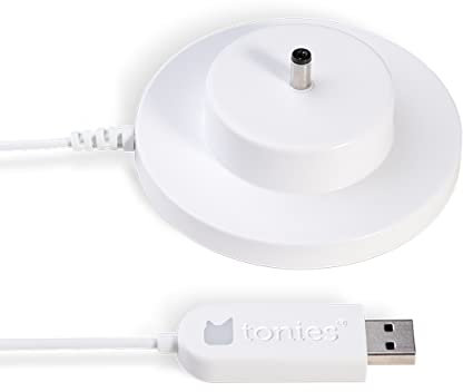 tonies USB Ladestation für Toniebox, Eine Ladung unterwegs, Toniebox USB Ladestation mit LED-Licht in Form Kopfes