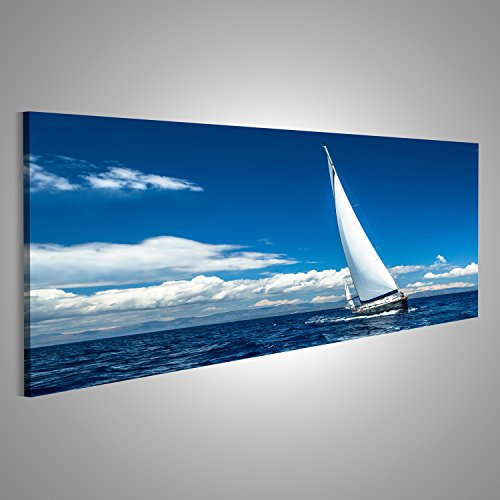 islandburner Bild auf Leinwand Segeln Lieferungsyachten Mit Weißen Segeln Im Offenen Meer Luxus Boote Wandbild Poster Kunstdruck Bilder