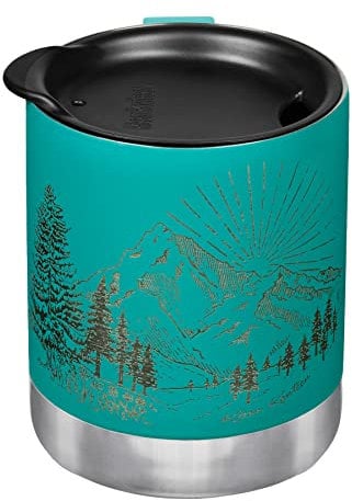 Klean Kanteen Camp Mug 12Oz Laser Etch Mntns Porcelain Green