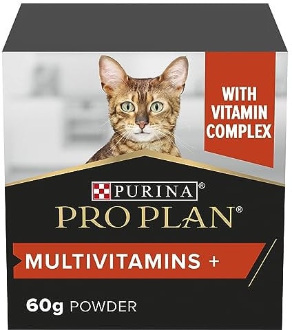 PRO PLAN Cat Multivitamins Supplement | Supports vitality, overall health| with vitamin B complex | Adult and Senior cats | Powder 60 g