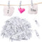 100pcs Pinces Transparent à Ressort de Mini Suspension Clips Colliers Vêtements en Plastique Clips Ligne Papier Photos Clips Clothespins