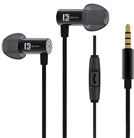 Yinyoo KBEAR Little Q - Auriculares intrauditivos con Cable con micrófono de Alta sensibilidad, Fuerte cancelación de Ruido de Graves en el oído, Auriculares Ligeros