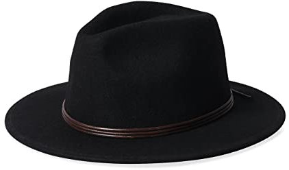 Brixton Unisex Ridge Fedora, Black, One Size