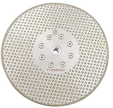 FOCSTOL Diamant Trennscheibe 180mm - Diamant Fliesenscheibe zum Schneiden und Schleifen von Granit Marmor Porzellan Keramikfliesen Quarz M14 Gewinde
