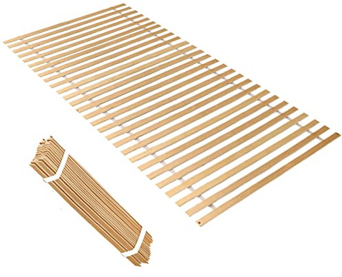 Yakimz 2X Rolllattenrost 90x200 cm (28 Latten) Lattenrost Rollrost Bettrost Rollroste Holzlatten Latten Rost Belastbar bis ca. 150 kg