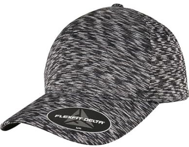 Flexfit Caps Wooly Combed Cap Delta Tartan Glen Unisex Cap Baseball XXS-XXL Basecap Mütze, L-XL, 1x Delta Uni Melange Black & 1x HL-Kauf Notizblock