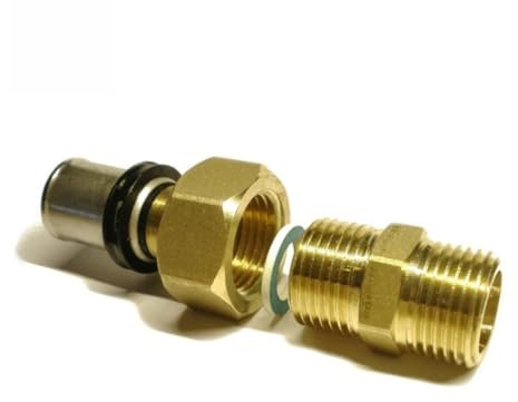 Sanpro Pressfitting Übergangsverschraubung Außengewinde, Größe 32x3 - Gewinde 1 1/4'