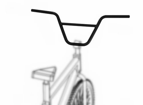 AkiiGer BMX Handlebar 22.2mm Bike Riser Handlebar, Length 680mm, Bicycle Handle Bars Aluminium Alloy Black