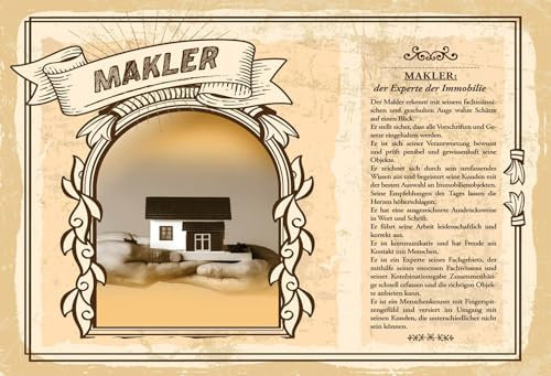 Ontrada Holzschild 12x18cm Makler Experte für Immobilie Holz Schild