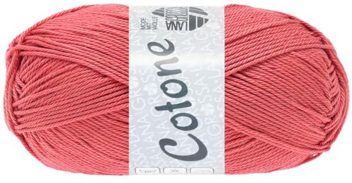 LANA GROSSA Cotone | Baumwollbasicgarn | Handstrickgarn aus 100% Baumwolle | 50g Wolle zum Stricken & Häkeln | 125m Garn FB 131