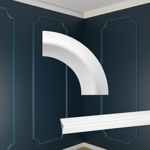 MARBET DESIGN Rivestimenti murali - Decorazione con segmenti di parete in polistirolo - Pannelli da Soffitto a Cassette con Segmenti di Finiture Ornamentali (NB-42-01 145x145 mm, 4 Pezzi)