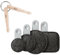 Tandem Drums DR-X4-FMIX-GRY Drops Schlagzeug Dämpfer Pad Set + keepdrum Schlüsselanhänger