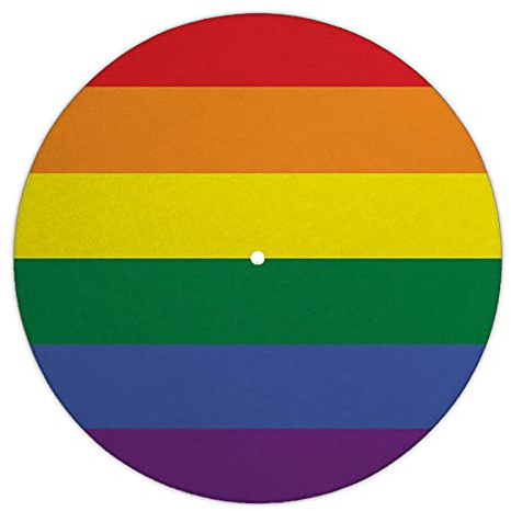 Next Ferry Slipmat Regenbogen - Filz Plattenspieler Matte 30 cm (12 Zoll) - DJ Plattentellerauflage 2,5 mm für Plattenspieler & Turntables - bedruckt in Deutschland