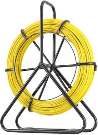 Lfhelper Glasfaserstab Fiberglas-Drahtkabel 6 mm x 100 m Fischband Fiberglas Kabel Rad Draht Kabel Laufrohr Schubstange Kanal Abwasserleitung Fischband Zugdraht Rohr Rodder Rad