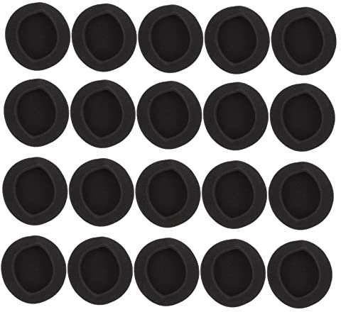 20 Stück Ersatz Ohrpolster für Headsets 45mm Schwarz Memory Foam