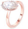 Epinki Ring 18 Karat 750 Rosegold, Elegant Klassiker Eheringe mit Moissanit 3ct Ovalschliff, Rosegold Au750 Hochzeitsring Partnerringe Damen Echter Schmuck, Individuelle Größen