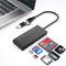 Multi SD Kartenlesegerät USB 3.0 Typ-C 3.1, SD/TF/CF/MS/XD 5Gbps High Speed speicherkarten lesegerät für SDXC SDHC Micro SD CF MS MMC, CF Kartenleser OTG Adapter für iPhone 15, Windows, Linux, Android
