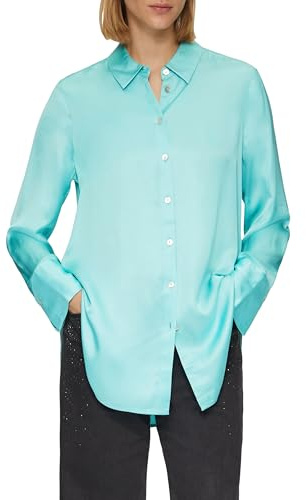 s.Oliver Longbluse aus Viskosesatin mit Perlmuttknöpfen