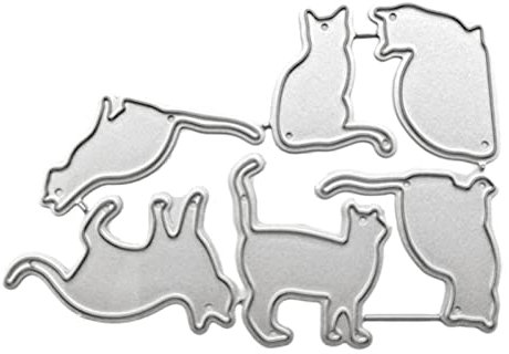 Niedliche Katzen Stanzschablone Scrapbooking Album Stempel Papier Karte für handgefertigte Grußkarten Prägung Dekor Handwerk Projekte Metall Stanzformen Scrapbooking Schablonen
