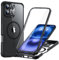 ESR for iPhone 16 Case, Compatible with MagSafe, Full-Body Military-Grade Drop Proof Case for iPhone 16 with Built-in 9H+ Tempered Glass Screen Protector, Clear Black