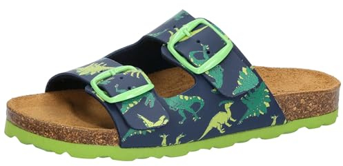 Lico Unisex Kinder Bioline Universe Pantoletten, Marine Grün Blau, 30 EU