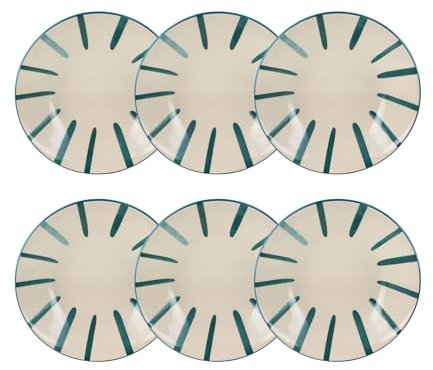 NOVASTYL - Lot 6 assiettes creuses azur 20.5cm - 2614664