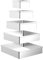 FSSTUD Lot de 5 emporte-pièces carrés en acier inoxydable - Moules de cuisson en métal pour cookies, biscuits, gâteaux, pâtisseries, fondants - Coupe-fruits et légumes