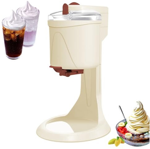 VoOqo Soft Serve Ice Cream Machine, 20w Detachable Portable Cone Maker,1000ML Household Ice Cream Making Machine for Cones, Sundaes, Banana Splits, Snow Cups, Ice Cream Balls