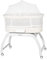 Lionelo Coral 3 IN 1 Kinderbett bis 9 kg, Wiege, Babywaage, 5 Schaukelgeschwindigkeiten, 12 Melodien, 4 Rollen, Ergonomische Matratze, Timer, Fernbedienung, Moskitonetz