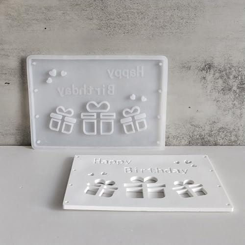 ALEFBET Silikonformen Gießformen Geburtstag, Silikonform Geburtstag Geldgeschenk, Silikonformen Geburtstag, Silikon Gießform Geburtstag, Gipsformen zum Gießen (Panel-Geburtstag B)
