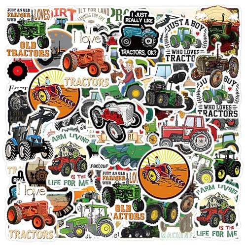 HDGSAFD 120 Aufkleber Für Landwirtschaftliche Traktoren, Wasserfeste Aufkleber, Kreative Aufkleber, Können Zum Dekorieren Von Skateboards, Notizbüchern, Sammelalben Usw. Verwendet Werden.