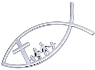 Christlicher Fisch Aufkleber 3D Auto Fisch Aufkleber Für Autofenster Stoßstange Kfz Fisch Abzeichen