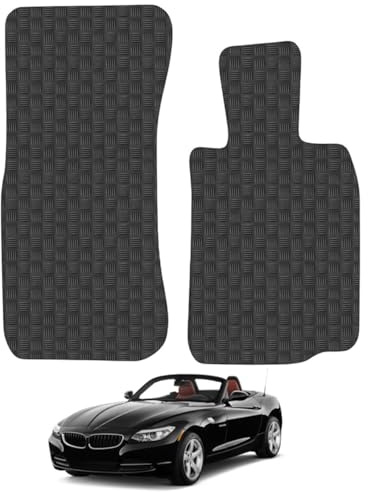 BMW Z4 (2008-2019) [E89] Heavy Duty Thick Rubber Car Mats Accessories Tailored Fit Front Rear Set Compatible Accessory Waterproof Durable Non-Slip 5mm Full Coverage Protection