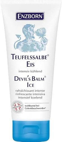 ENZBORN® Teufelssalbe® Eis mit Teufelskralle und Minzöl, intensiv kühlendes Pflegegel, wohltuend bei Gelenkschmerzen, Tube mit 100ml - 5er-Pack, 5x 100ml