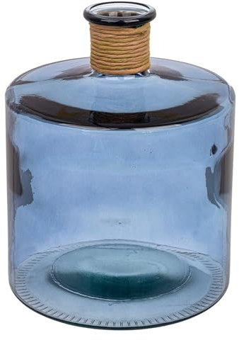 Decor Space Vase Rotang aus kobaltblauem Glas H 27,5 cm