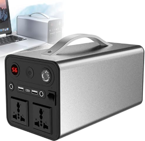 Portable Power Station 300W 90000mAh Power Bank - High Capacity with 6 Power Ports for Camping, Outdoor Adventures, Travel, Emergency Power Supply