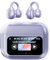 LOCPUFF M100 Clip On Ear Headphones, Open Ear Clip Bluetooth Headphones Wireless Earbuds for Music & Phone Calls, C-Shaped Bridge Audífonos Inalámbricos (purple)
