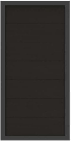 HORI Rahmenzaun WPC Sichtschutz Stecksystem Zaun Garten Gartenzaun Lamellenzaun Windschutz Zaunelemente I 90 x 180 cm I Anthrazit
