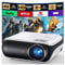 Mini Proyector 4K, HAPPRUN 2025 Upgraded Proyector Portátil 1080P Nativo Bluetooth 5.1 para Exteriores Compatible con TV Stick, Smartphone, Laptop, HDMI, USB