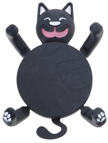 3D Print Cat Coasters, Funny Cats Cup Holder For Drinks, Creative Coasters Cat Mug Holder, Coffee Table Decor For Pet Lovers (Black)