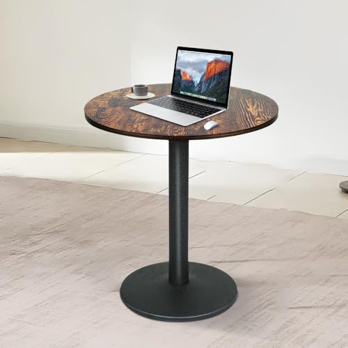 MENGDA Kleiner Runder esstisch，60cm Esstisch Rund,Schreibtisch, Bartisch, Geeignet für Küche, Bistrotisch rund (Holzmaserung, 60 x 60 x 75 cm)