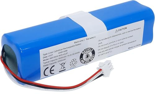 5200mAh Replacement Battery Compatible with AIRROBO T10+ T20+, Coredy L900 UONI S1 V980 Series, Proscenic M7 M6 M8 Series, Onson J30 Pro Vacuum Cleaner Accessories Spare Parts Charging Battery,Li-ion