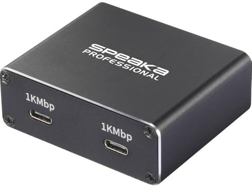 SpeaKa Professional SP-GNS-240 Splitter 2 Port USB-C® 1 GBit/s USB-Stromversorgung