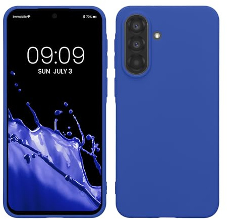 kwmobile Hülle für Samsung Galaxy A37 5G TPU Case - Handyhülle unterstützt kabelloses Laden, Flexible Schutzhülle, gummiertes Cover in Baltik Blau