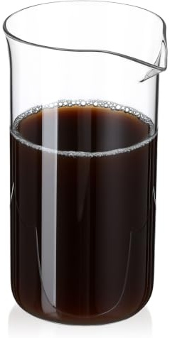 LALAFINA Ersatzglas Kaffeebereiter 350ml, Hitzebeständiger Glasbehälter | Passend für 350ml Pressfilter-Kaffeebereiter | Transparentes Ersatzglas für Kaffee und Tee mit stabilem Griff