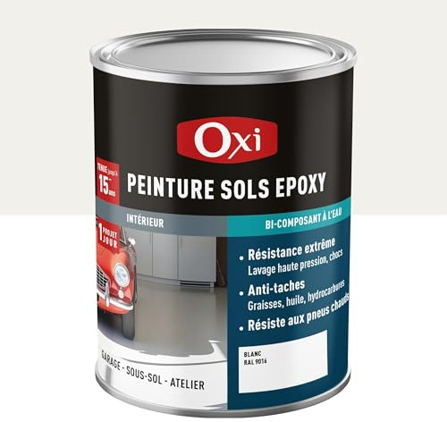 OXI - Peinture Sol Époxy Bi-Composant - Blanc - 300ML