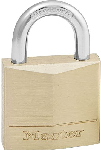 Master Lock 130EURD Cadenas à Clé en Laiton, Doré, 3 cm