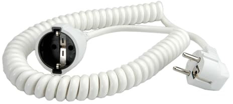 Schutzkontakt-Spiralverlängerung 2473641 230V/16A, weiß, 4,0 m